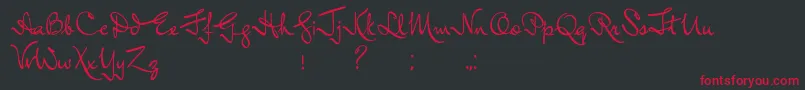 InductiveResonance Font – Red Fonts on Black Background