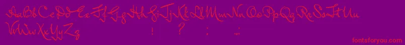 InductiveResonance Font – Red Fonts on Purple Background