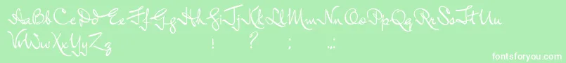InductiveResonance Font – White Fonts on Green Background