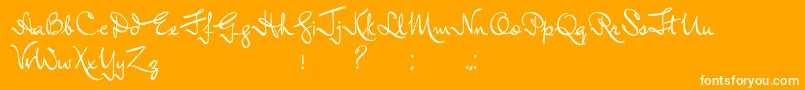 Шрифт InductiveResonance – белые шрифты на оранжевом фоне