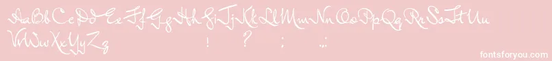 InductiveResonance Font – White Fonts on Pink Background