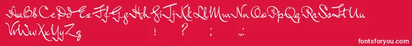 InductiveResonance Font – White Fonts on Red Background