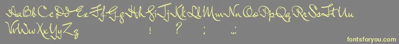 InductiveResonance Font – Yellow Fonts on Gray Background