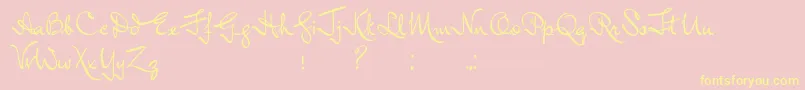 Шрифт InductiveResonance – жёлтые шрифты на розовом фоне