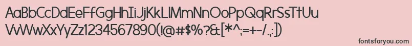Police Morningtype – polices noires sur fond rose