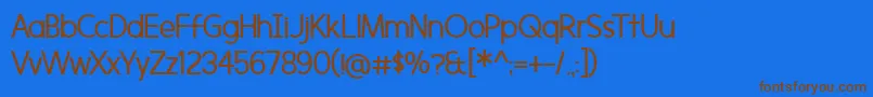 Morningtype Font – Brown Fonts on Blue Background