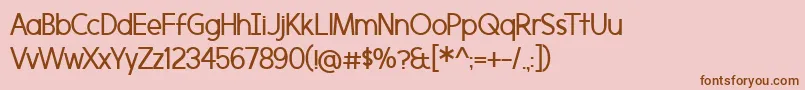 Fonte Morningtype – fontes marrons em um fundo rosa