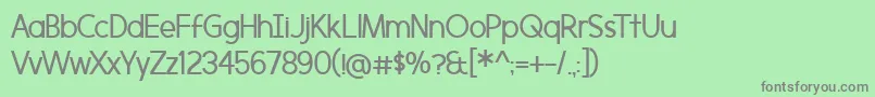Czcionka Morningtype – szare czcionki na zielonym tle