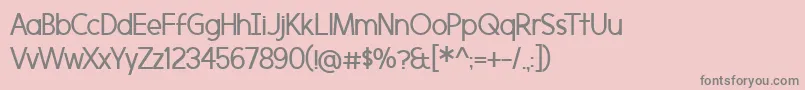 フォントMorningtype – ピンクの背景に灰色の文字