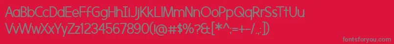 Czcionka Morningtype – szare czcionki na czerwonym tle