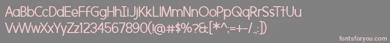 Fonte Morningtype – fontes rosa em um fundo cinza