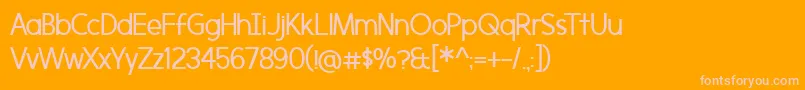 Fonte Morningtype – fontes rosa em um fundo laranja