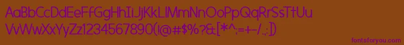 Шрифт Morningtype – фиолетовые шрифты на коричневом фоне