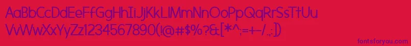 Morningtype Font – Purple Fonts on Red Background