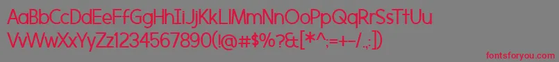 Morningtype Font – Red Fonts on Gray Background