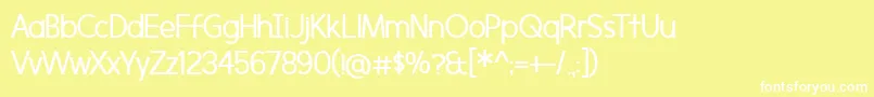 フォントMorningtype – 黄色い背景に白い文字