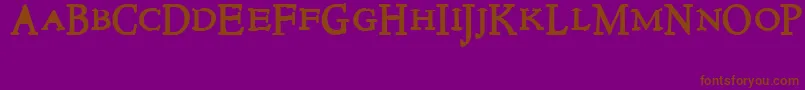 NewstyletitlingBold Font – Brown Fonts on Purple Background