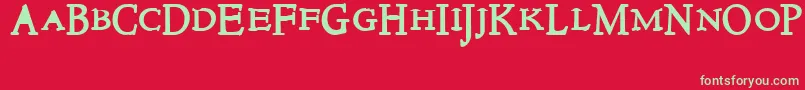 NewstyletitlingBold Font – Green Fonts on Red Background