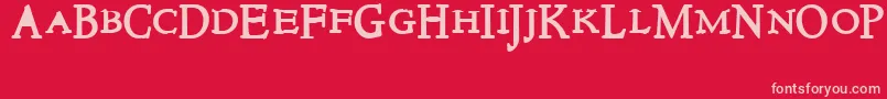 NewstyletitlingBold Font – Pink Fonts on Red Background