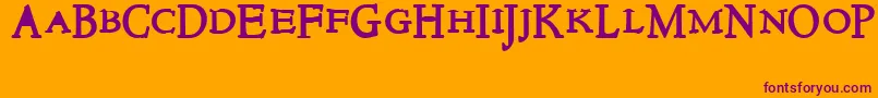 NewstyletitlingBold Font – Purple Fonts on Orange Background