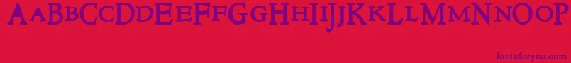 NewstyletitlingBold Font – Purple Fonts on Red Background