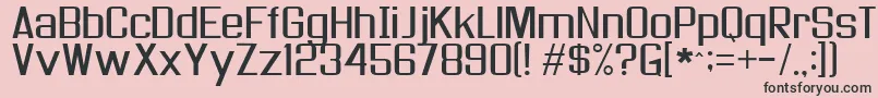 As Font – Black Fonts on Pink Background