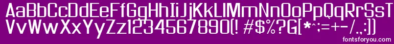 As Font – White Fonts on Purple Background