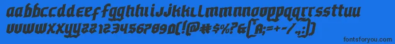 Empirecrownrotal Font – Black Fonts on Blue Background