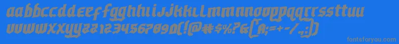 Empirecrownrotal-Schriftart – Graue Schriften auf blauem Hintergrund
