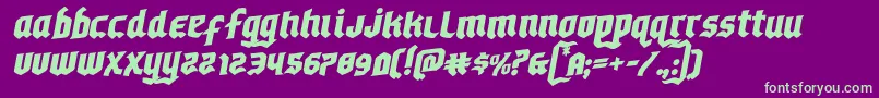 Empirecrownrotal Font – Green Fonts on Purple Background
