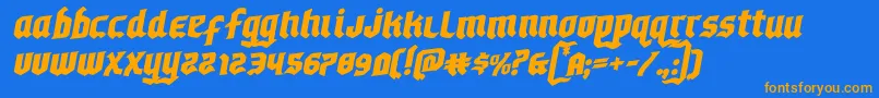 Empirecrownrotal Font – Orange Fonts on Blue Background