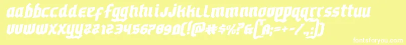 Empirecrownrotal Font – White Fonts on Yellow Background