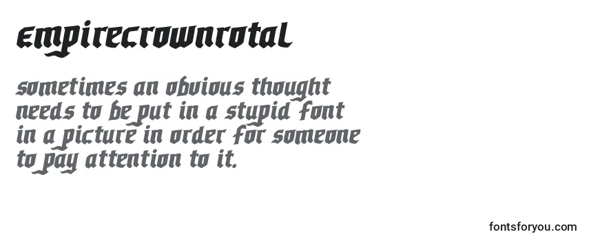 Schriftart Empirecrownrotal