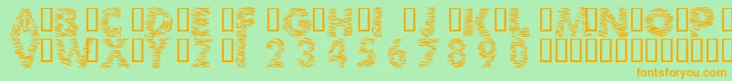 101ZebraPrint Font – Orange Fonts on Green Background