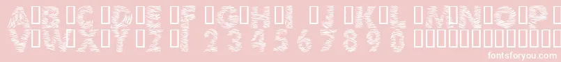 101ZebraPrint-Schriftart – Weiße Schriften auf rosa Hintergrund