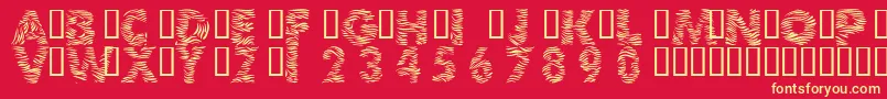 101ZebraPrint Font – Yellow Fonts on Red Background
