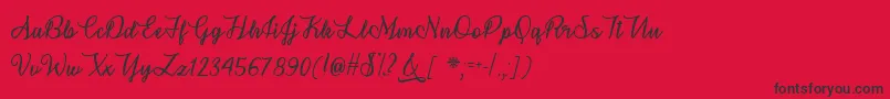 Police SnowflakeCalligraphyTtf – polices noires sur fond rouge