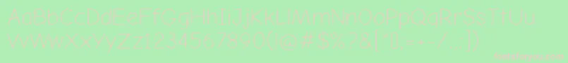 ComicNeueLight Font – Pink Fonts on Green Background