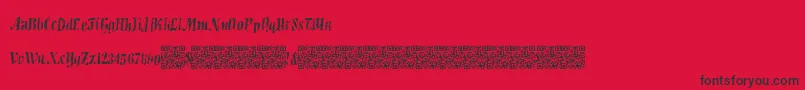 Blueberrywaffle Font – Black Fonts on Red Background