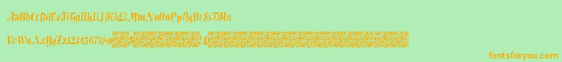Blueberrywaffle Font – Orange Fonts on Green Background