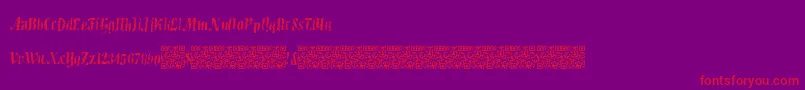 Blueberrywaffle Font – Red Fonts on Purple Background