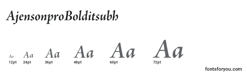 Größen der Schriftart AjensonproBolditsubh
