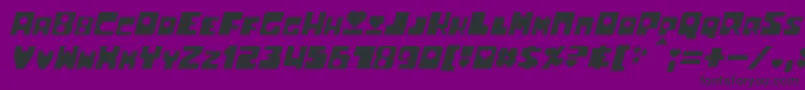 UtoniumItalic Font – Black Fonts on Purple Background