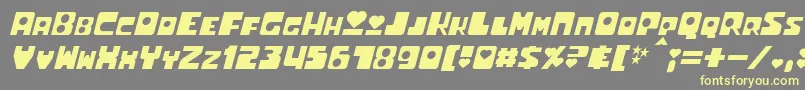 UtoniumItalic Font – Yellow Fonts on Gray Background