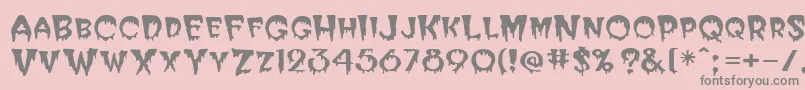 BloodCyrillic Font – Gray Fonts on Pink Background