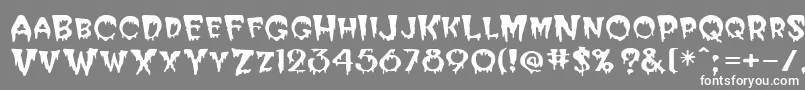 BloodCyrillic Font – White Fonts on Gray Background