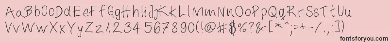 Itiswritten Font – Black Fonts on Pink Background