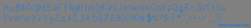 Itiswritten Font – Blue Fonts on Gray Background