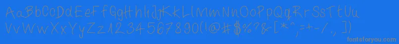 Itiswritten Font – Gray Fonts on Blue Background