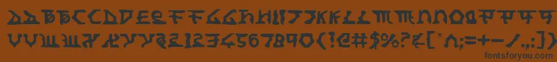 Homewt Font – Black Fonts on Brown Background